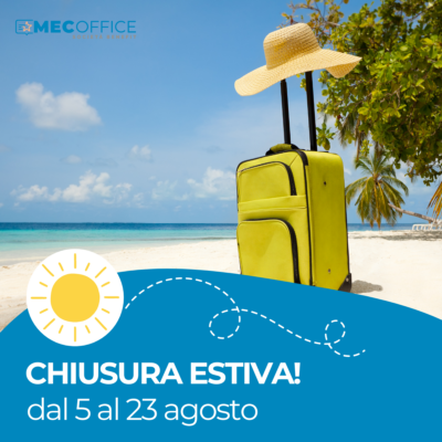 chiusura estiva Mec office - Gadget aziendali personalizzati